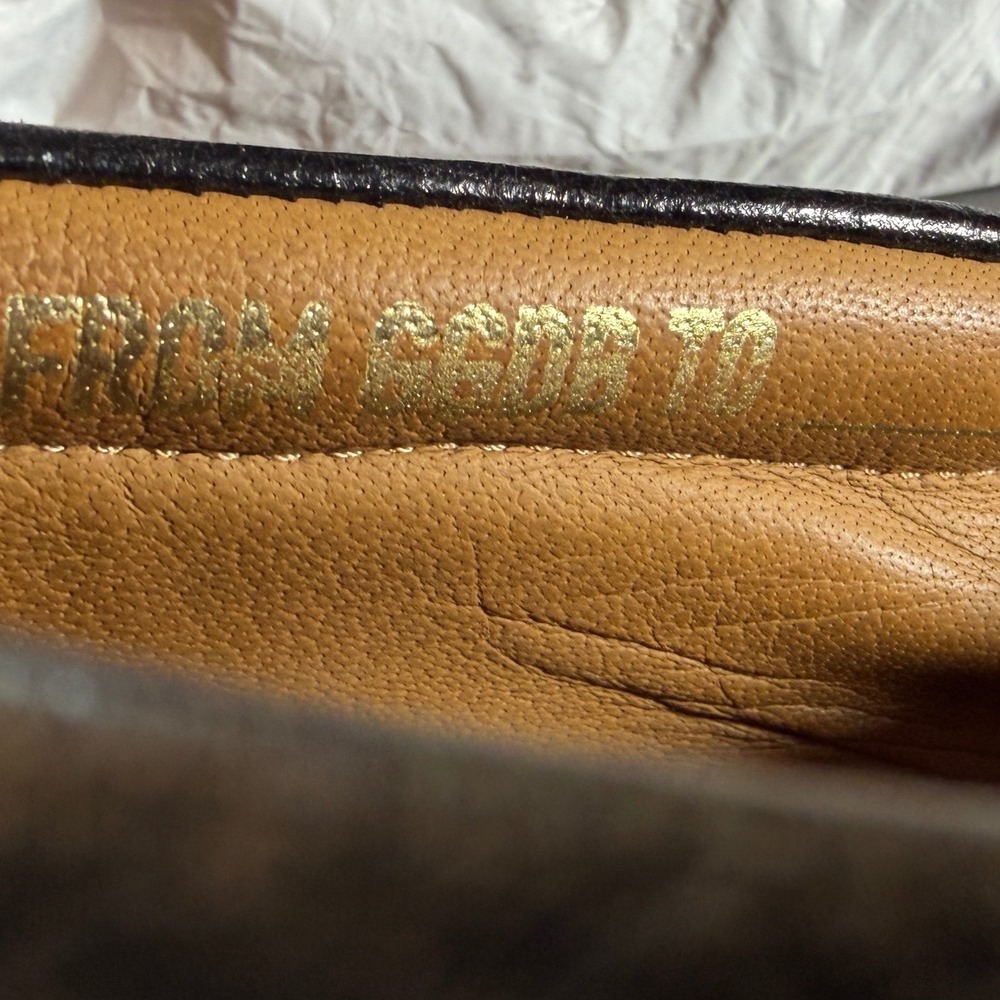 Golden Goose Jerry Leather Penny Loafer Size 41 Black Distressed Made in Italy - Picture 10 of 11